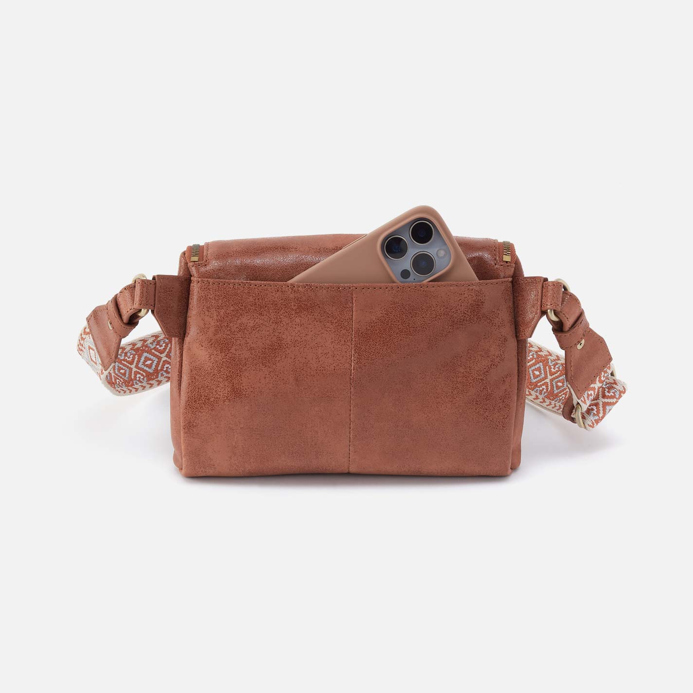 Fern Large Belt Bag in Buffed Leather - Burnished Saddle - Image 6