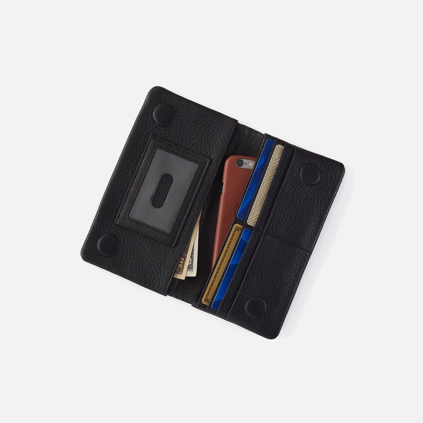 Lumen Continental Wallet In Metallic Leather - Saddle Stardust - Image 3