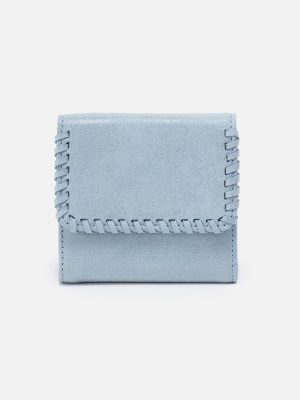 Foray Small Wallet In Buffed Leather - Sky