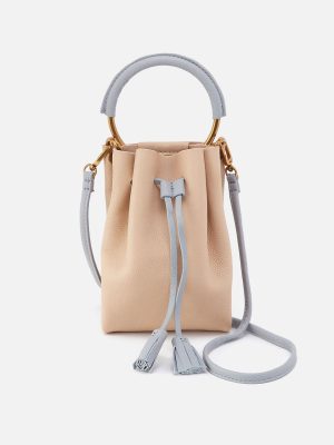 Eden Phone Crossbody In Pebbled Leather - Linen