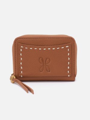 Hart Card Case In Pebbled Leather - Warm Honey