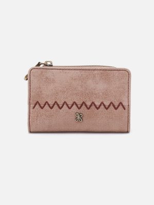 Jill Card Case In Buffed Leather - Hazel