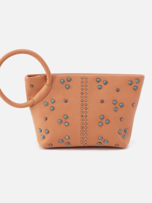 Maggie Clutch In Smooth Leather - Doe