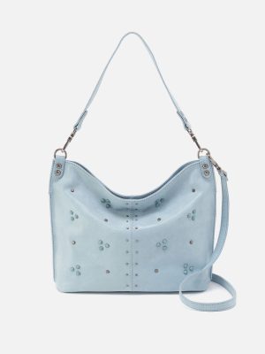 Pier Shoulder Bag In Buffed Leather - Sky