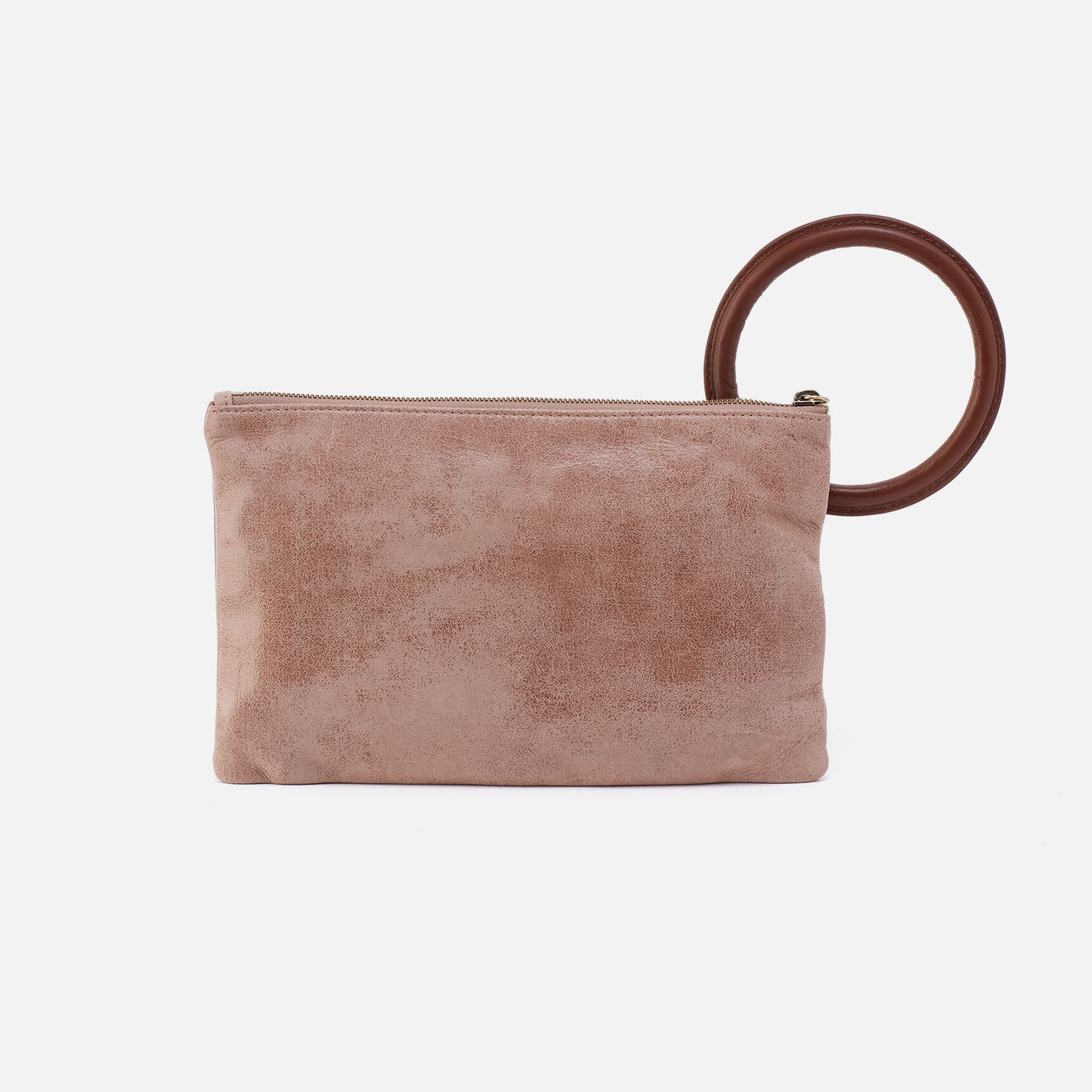 Sheila Clutch In Buffed Leather - Hazel - Image 4