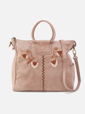 Sheila Large Satchel In Buffed Leather - Hazel
