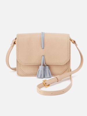 Eden Small Crossbody In Pebbled Leather - Linen