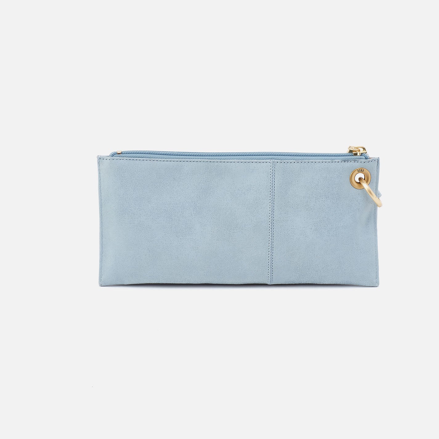 Vida Wristlet In Buffed Leather - Sky - Image 4