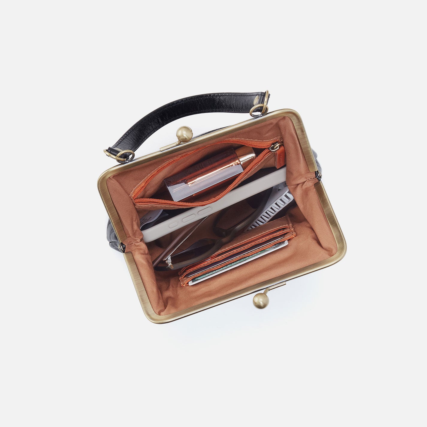 Alba Crossbody In Metallic Leather - Saddle Stardust - Image 3