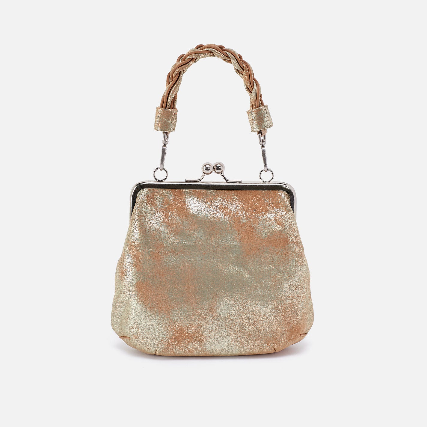 Alba Crossbody In Metallic Leather - Saddle Stardust - Image 5
