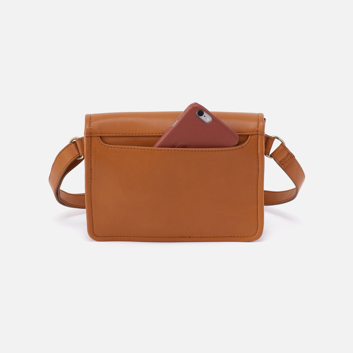 Margot Belt Bag In Pebbled Leather - Burnished Caramel Caning - Image 6