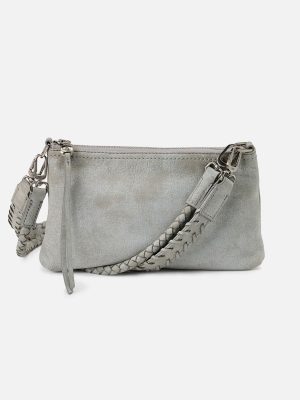 Darcy Crossbody In Buffed Leather - Misty Harbor