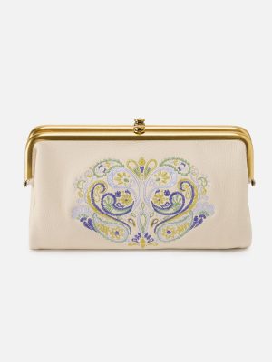 Lauren Clutch-Wallet In Pebbled Leather - Birch
