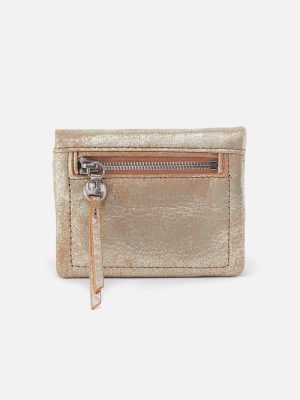 Lumen Mini Wallet In Metallic Leather - Saddle Stardust