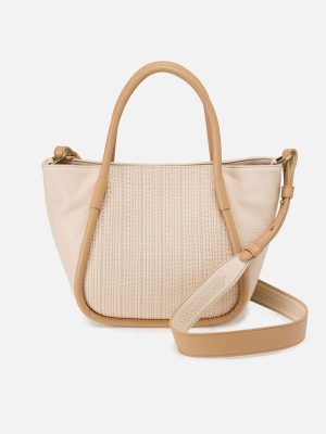Margot Satchel In Pebbled Leather - Cream