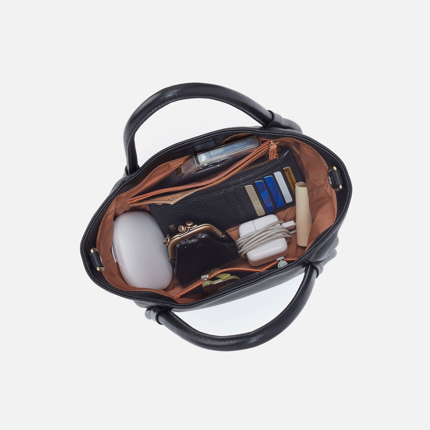 Margot Satchel In Pebbled Leather - Cream - Image 4