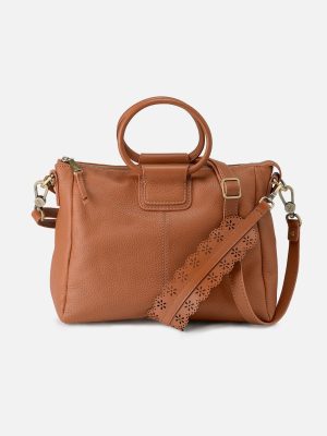 Sheila Medium Satchel In Pebbled Leather - Warm Honey