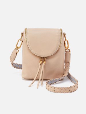 Fern Crossbody In Pebbled Leather - Linen