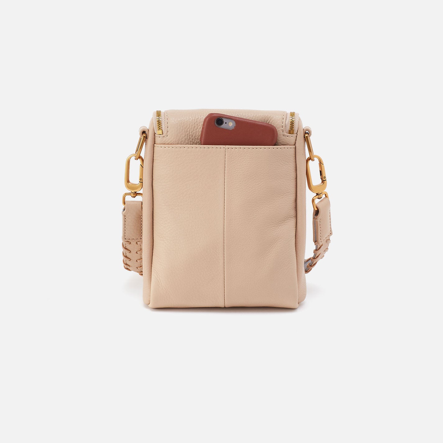 Fern Crossbody In Pebbled Leather - Linen - Image 6