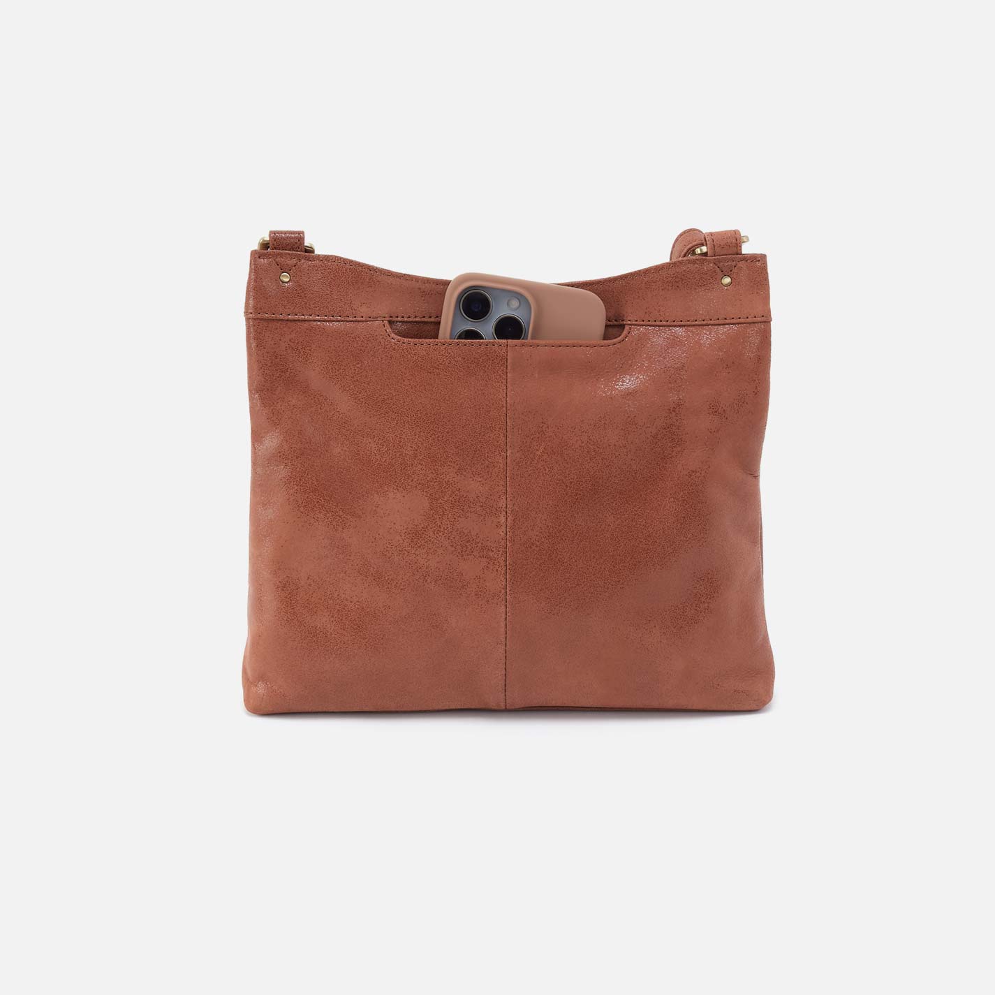 Cambel Crossbody in Buffed Leather - Burnished Saddle - Image 4