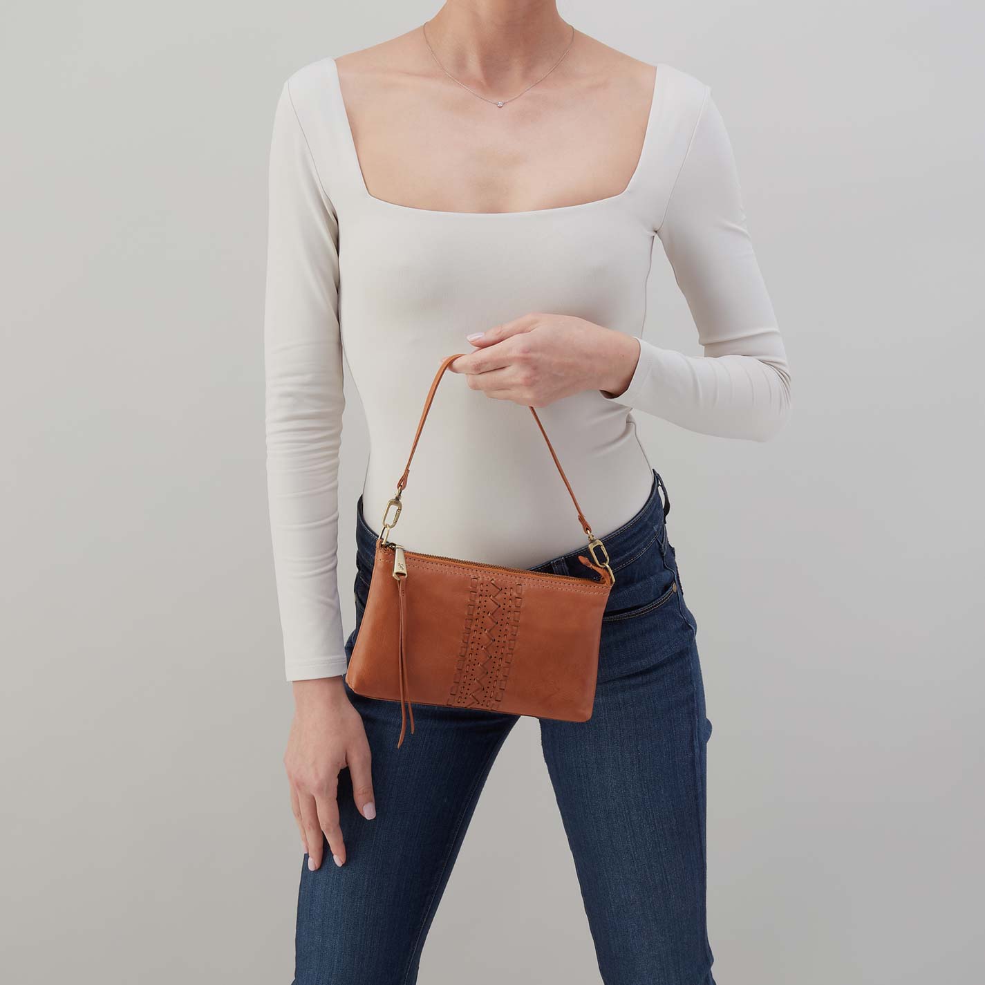Darcy Crossbody in Washed Leather - Harvest Wheat - Image 5