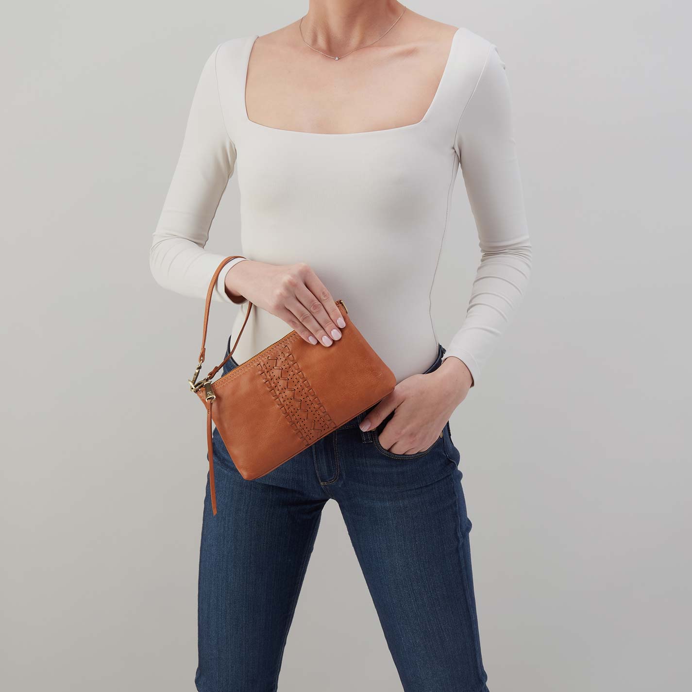 Darcy Crossbody in Washed Leather - Harvest Wheat - Image 6
