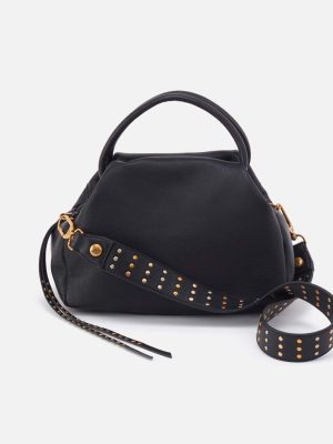 Darling Small Satchel in Pebbled Leather - Black