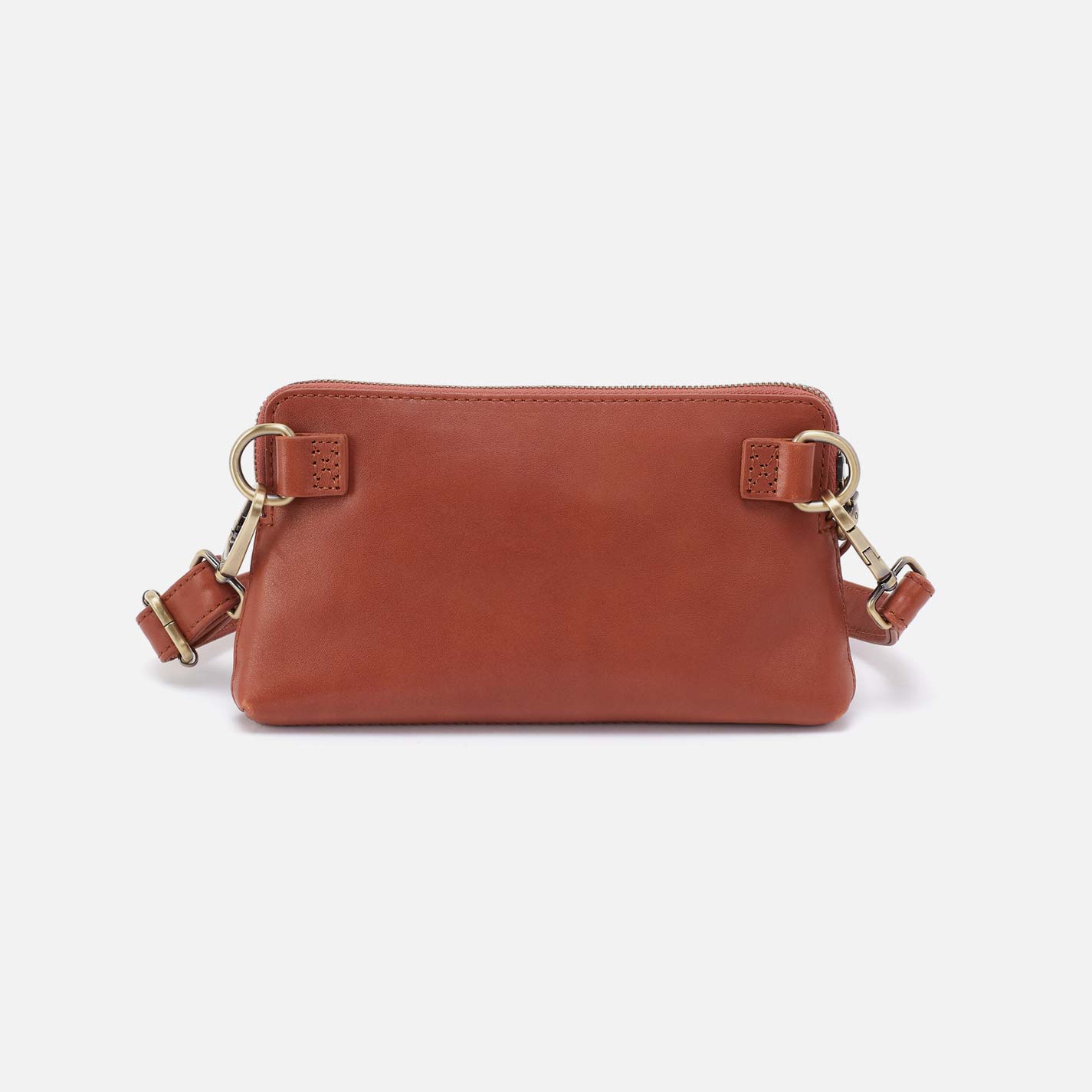 Fern Slim Belt Bag in Smooth Leather with Multi Stitch - Timberline - Image 5