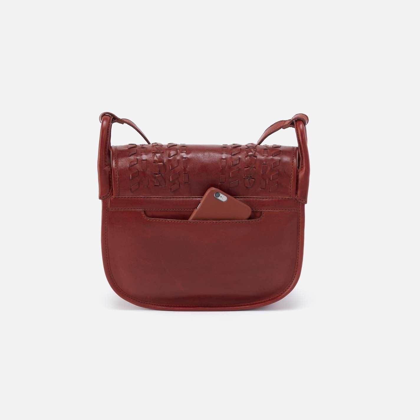 Kiva Large Crossbody in Washed Leather - Chestnut - Image 5