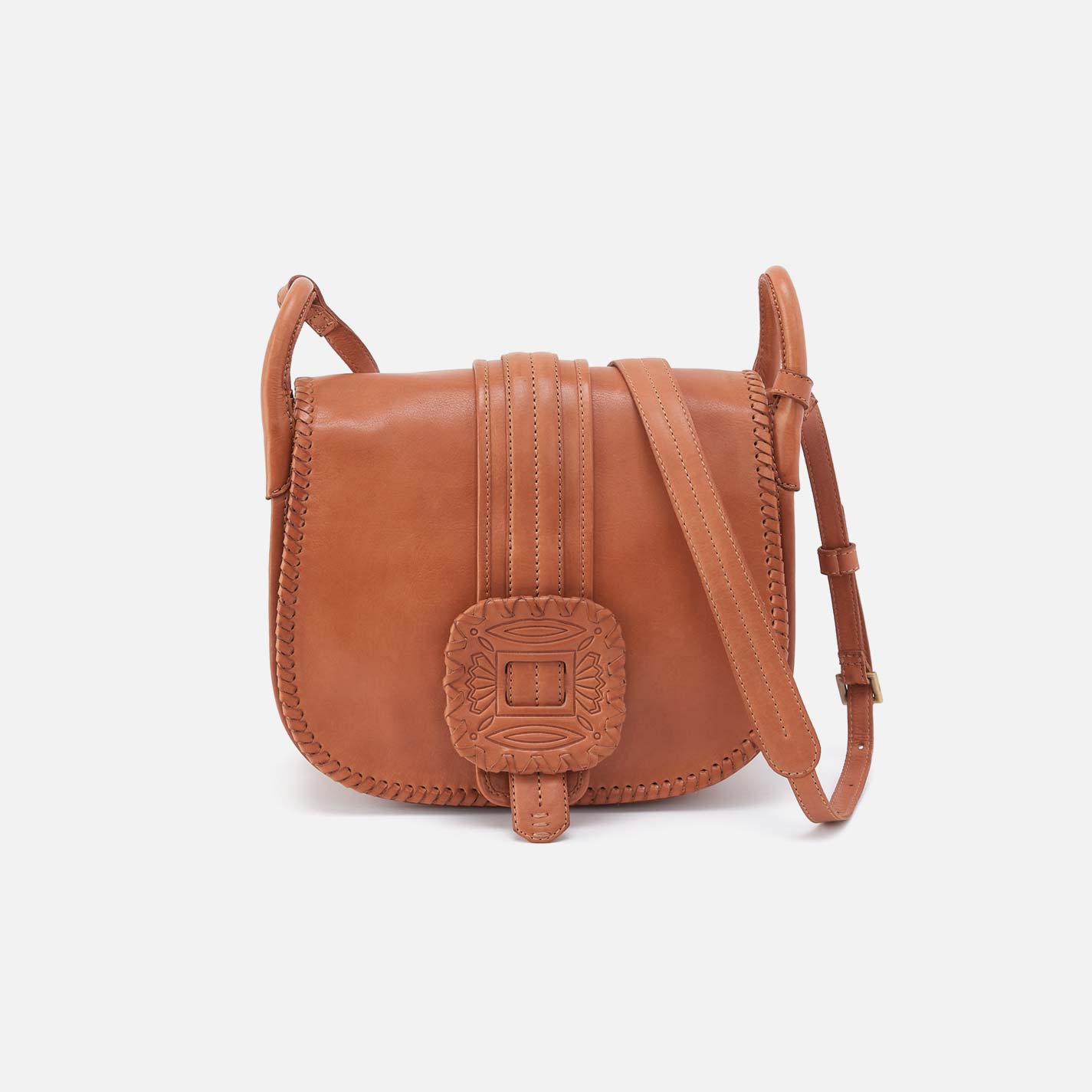 Kiva Large Crossbody in Washed Leather - Harvest Wheat