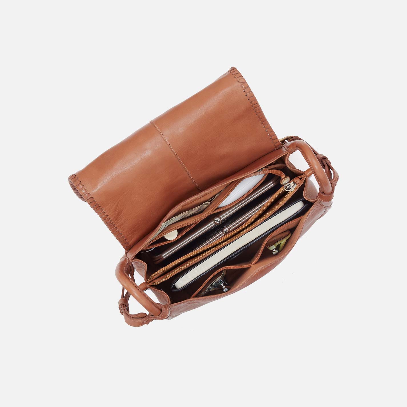 Kiva Large Crossbody in Washed Leather - Harvest Wheat - Image 4