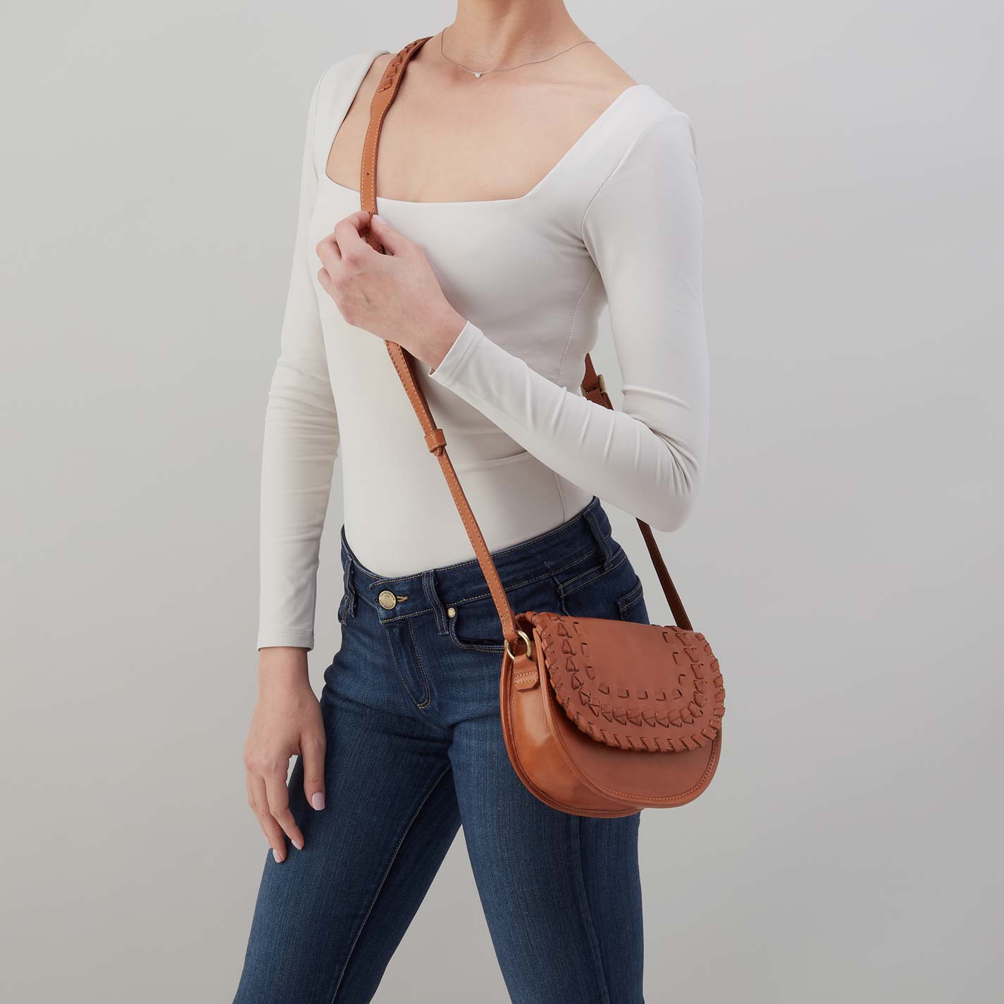 Kiva Small Crossbody in Washed Leather - Harvest Wheat - Image 3