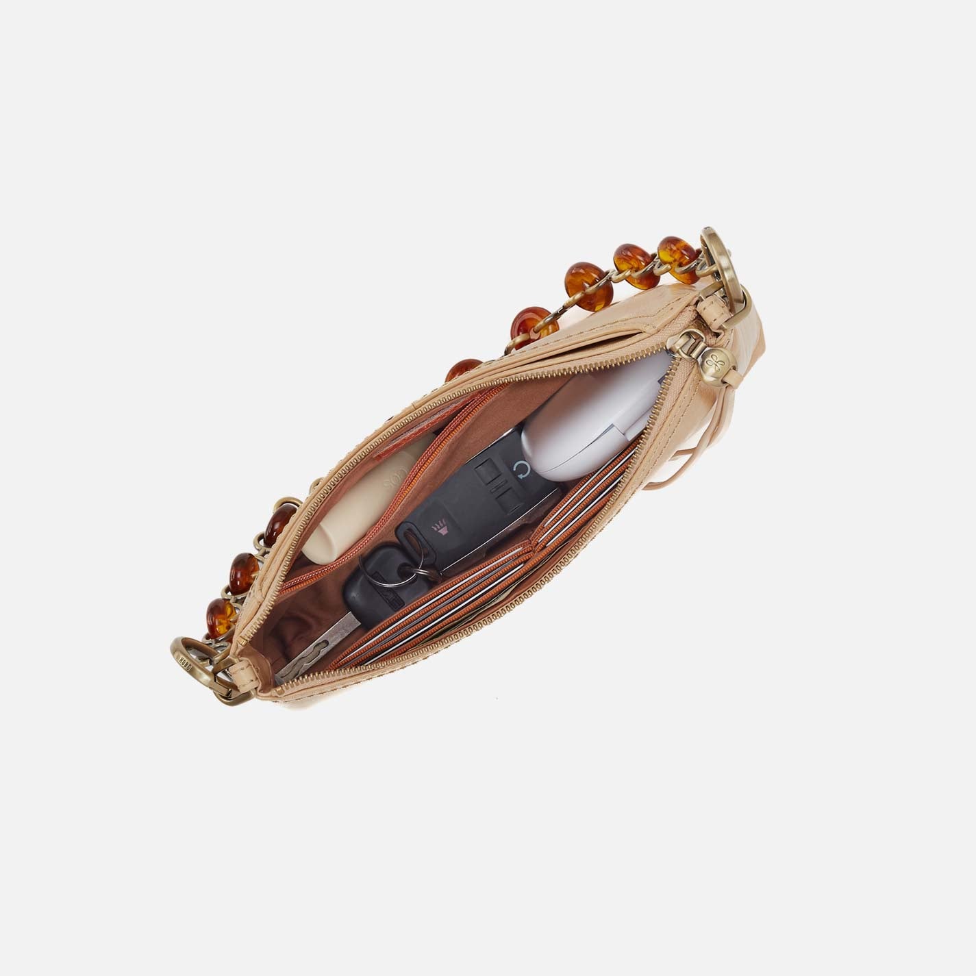 Darcy Crossbody in Polished Leather - Desert Sand - Image 3