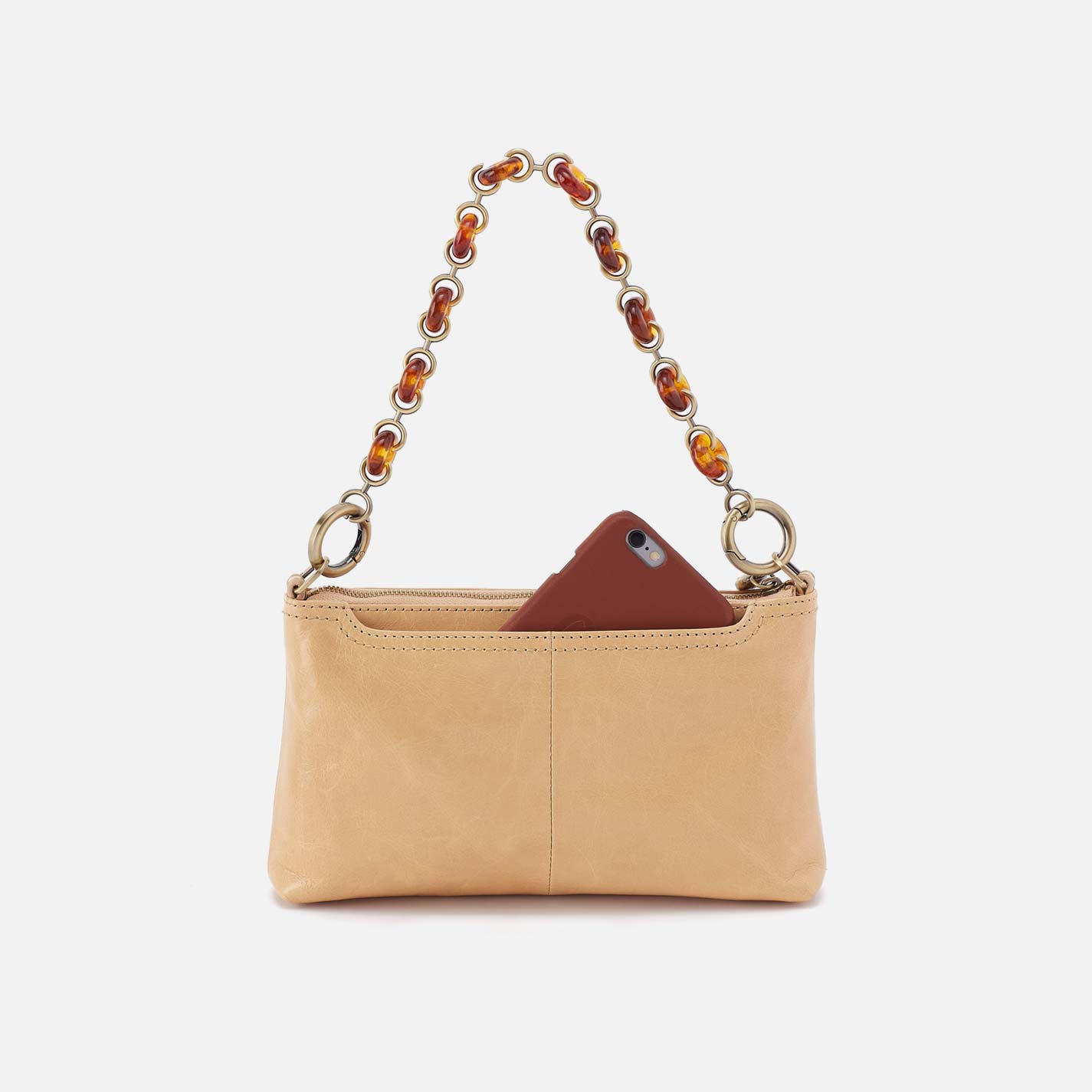 Darcy Crossbody in Polished Leather - Desert Sand - Image 6