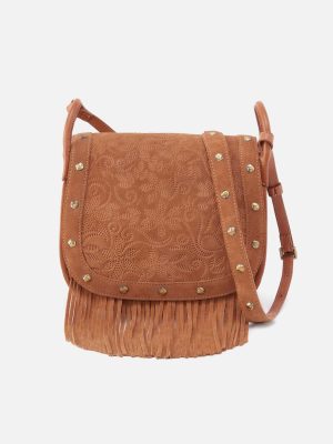 Kiva Large Crossbody in Suede Leather - Barley