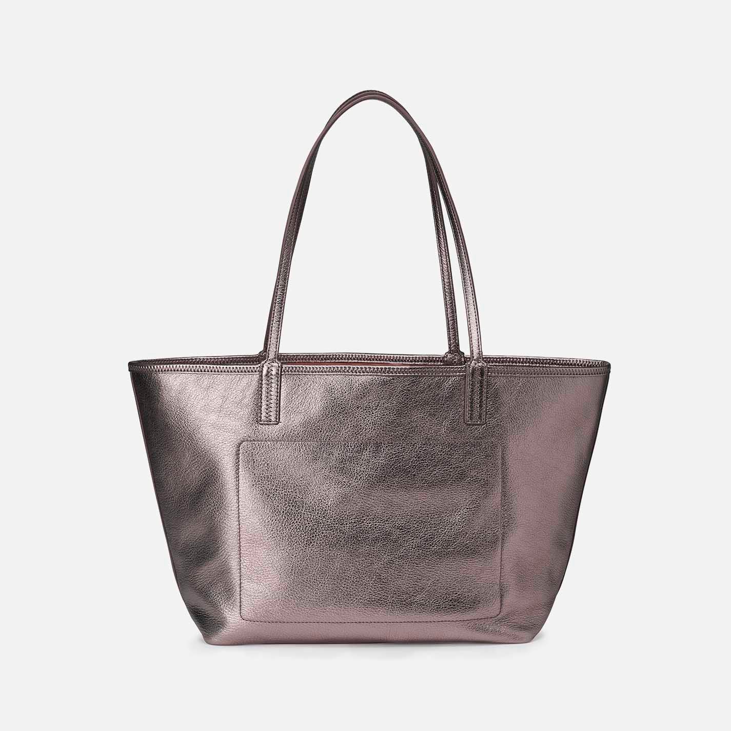 All That Tote in Metallic Leather - Pewter Spur - Image 2