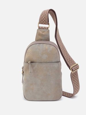 Cass Sling in Nubuck Leather - Golden Granite