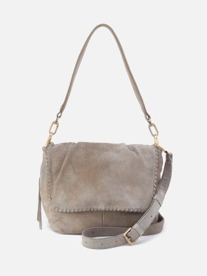 Harley Convertible Shoulder in Nubuck Leather - Golden Granite