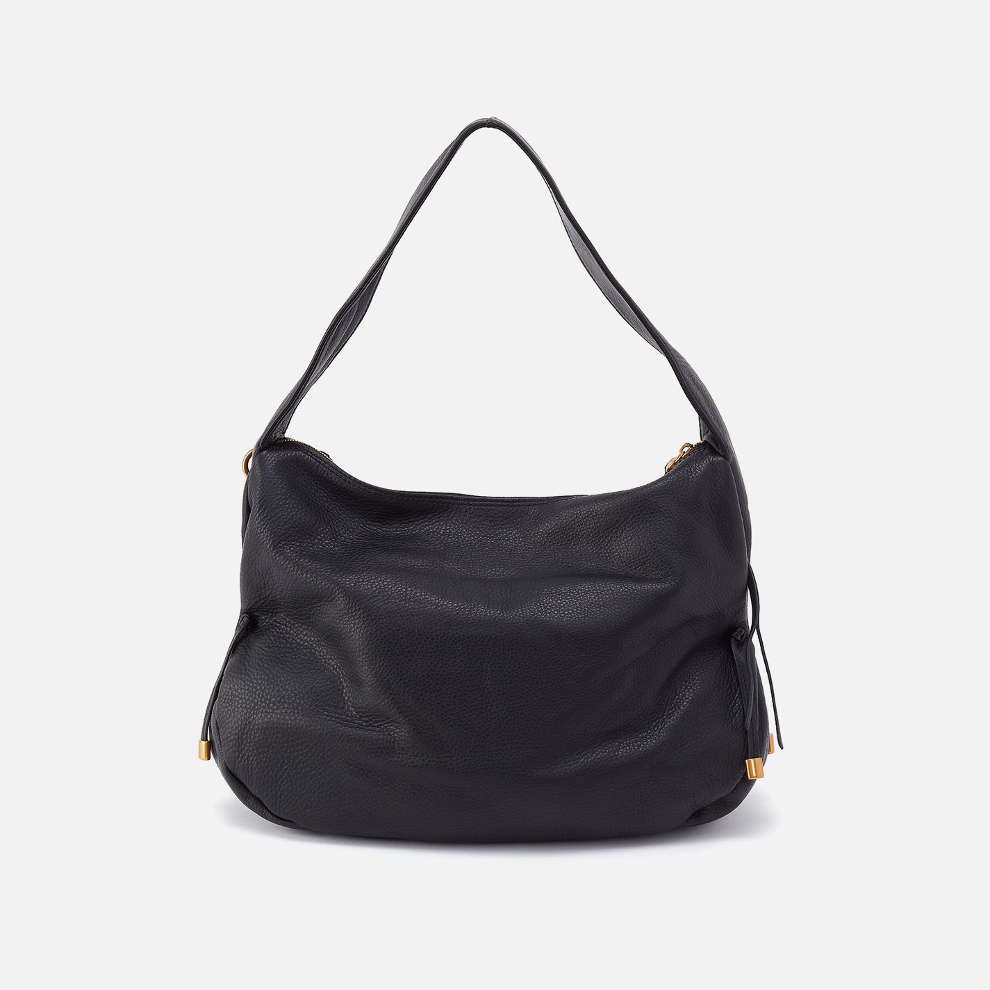 Kori Hobo in Pebbled Leather - Black With Studs - Image 5