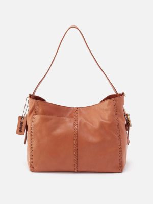 Render Shoulder Bag in Washed Leather - Harvest Wheat