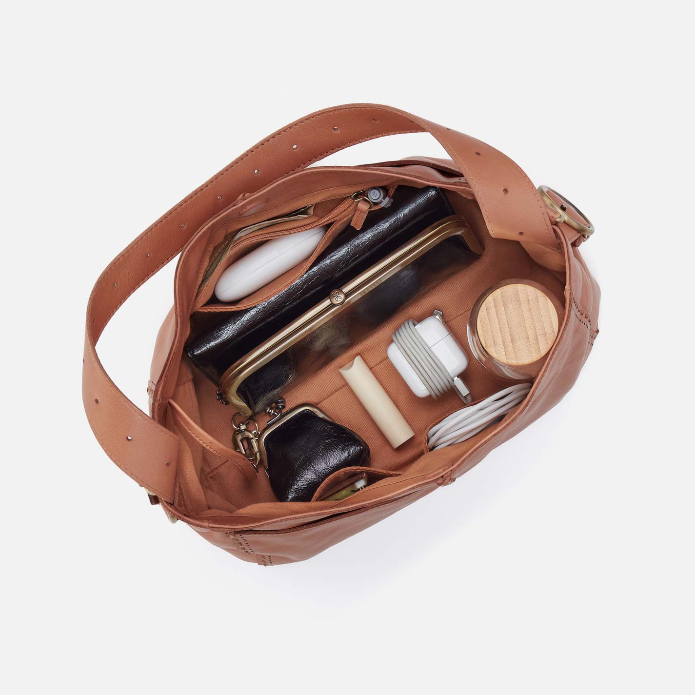 Render Shoulder Bag in Washed Leather - Harvest Wheat - Image 4