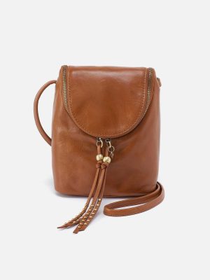 Fern Crossbody in Polished Leather - Truffle