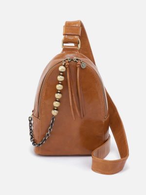 Fern Sling in Polished Leather - Truffle