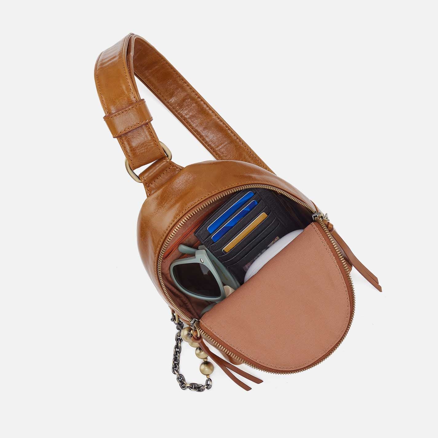 Fern Sling in Polished Leather - Truffle - Image 4