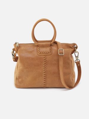 Sheila Medium Satchel in Buffed Leather - Whiskey