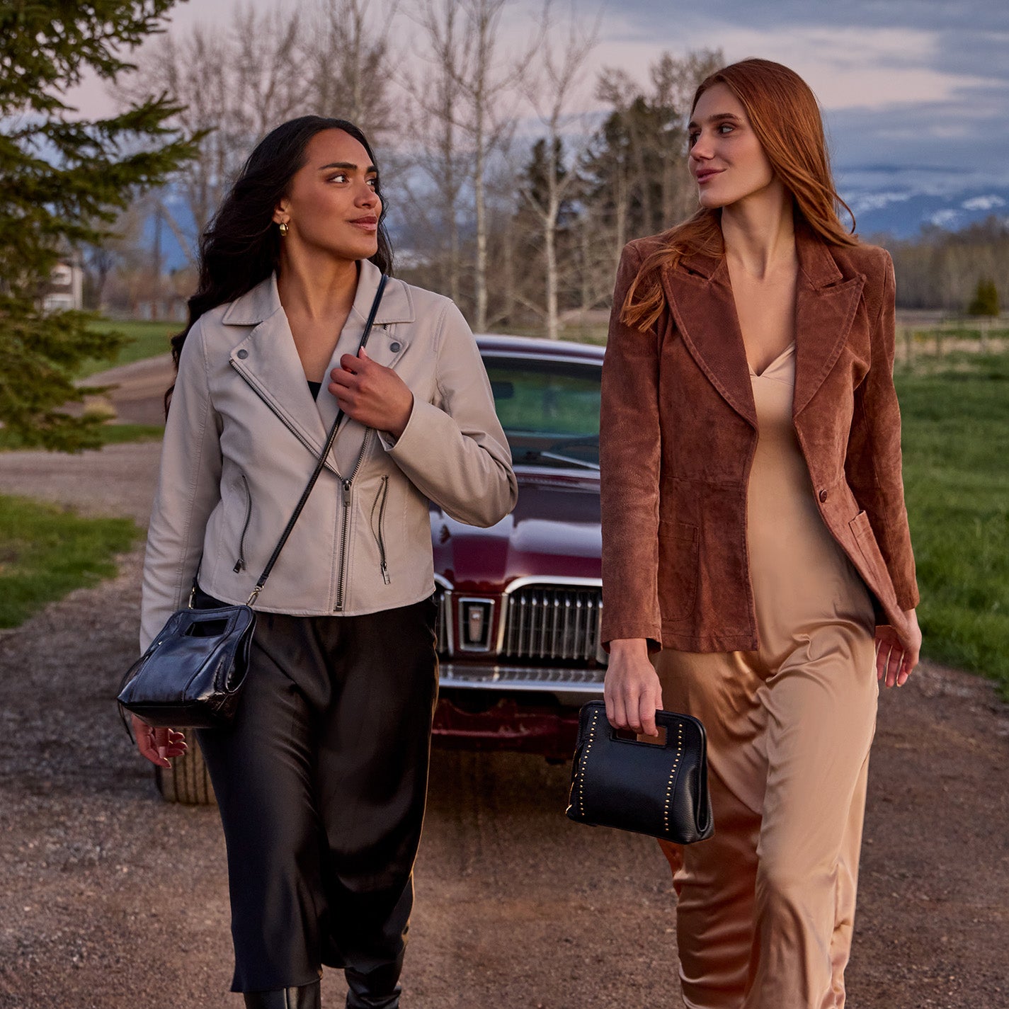 Ace Crossbody in Polished Leather - Black - Image 2