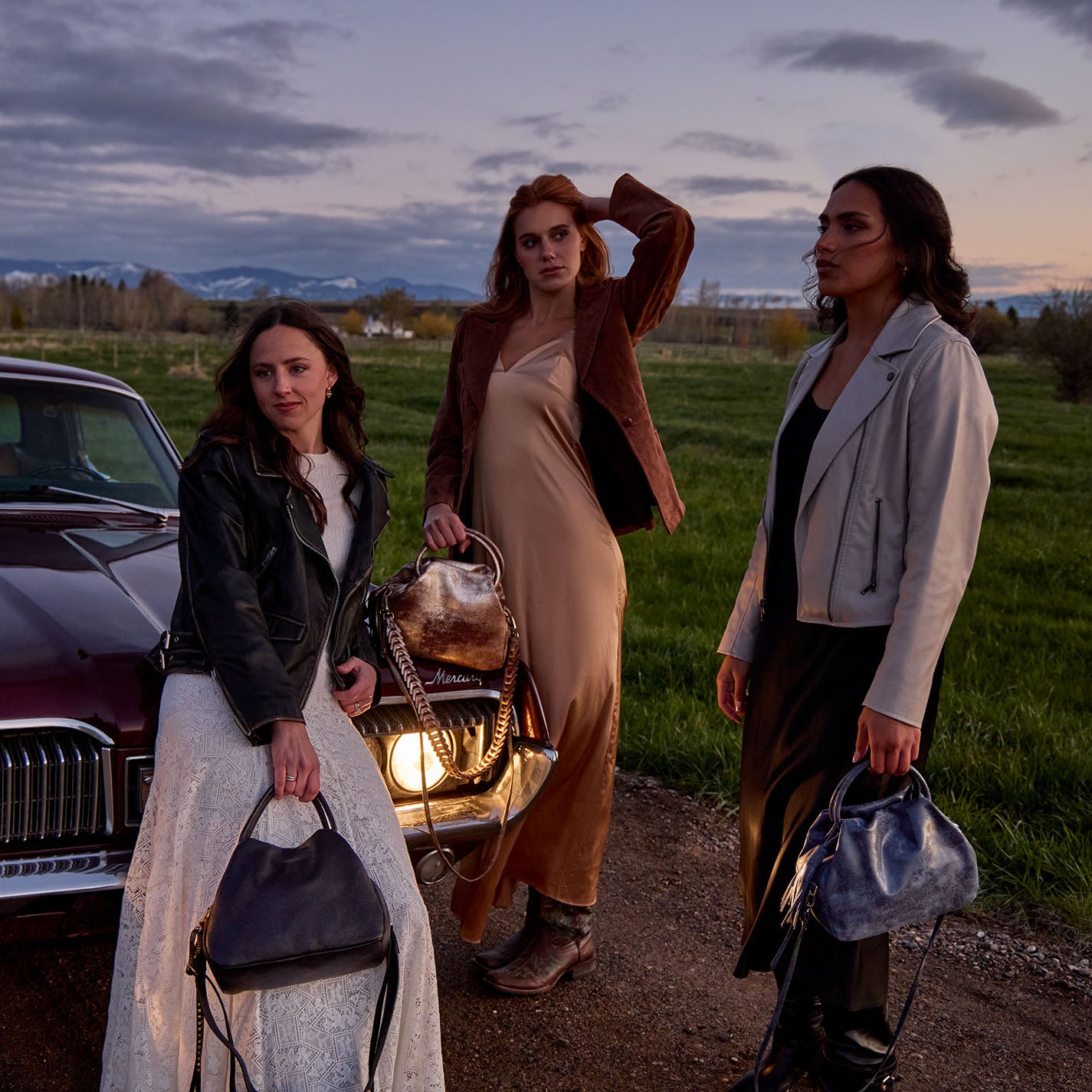 Darling Small Satchel in Buffed Leather - Indigo Sky - Image 2