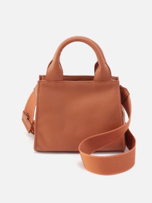 Cass Small Tote In Pebbled Leather - Butterscotch