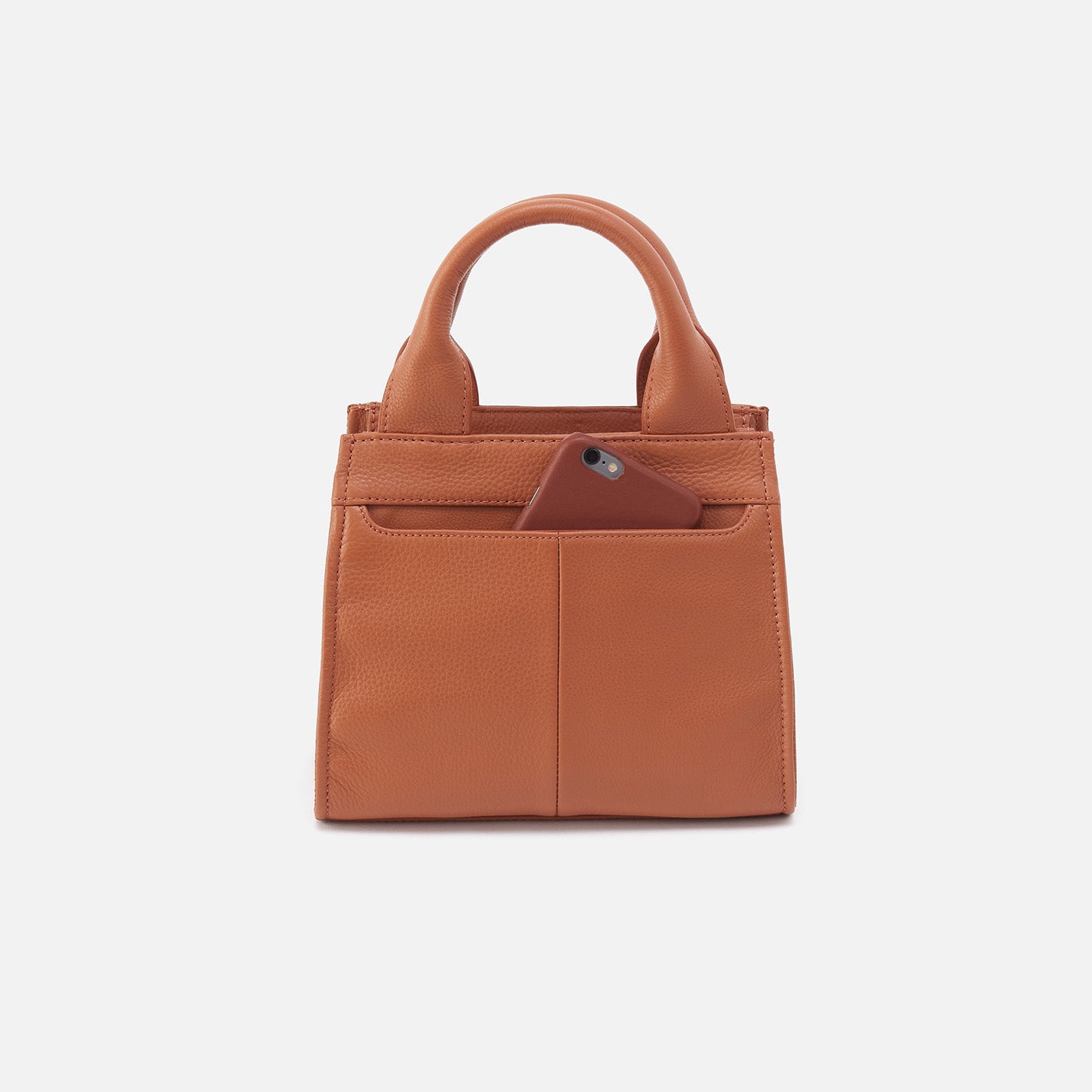 Cass Small Tote In Pebbled Leather - Butterscotch - Image 4