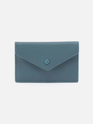 Goldie Card Case in Pebbled Leather - Agave Leaf